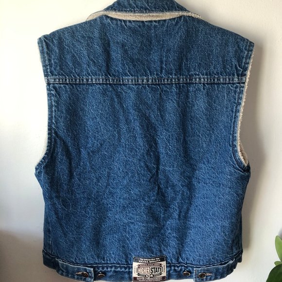 Vintage Sherpa Denim Vest 🐑✨ - Picture 6 of 8